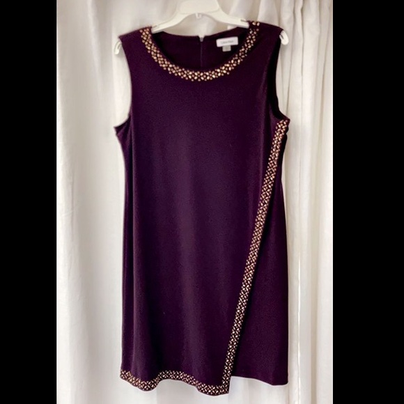 Calvin Klein Maroon Dress - Picture 1 of 4